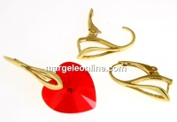 Earring findings, gold-plated 925 silver- x1pair.