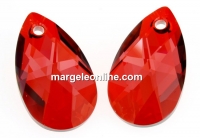 Swarovski, drop pendant, red magma, 16mm - x1