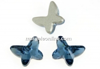 Swarovski, butterfly cabochon, denim blue, 8mm - x1