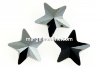 Swarovski, fancy star, jet hematite, 10mm - x1