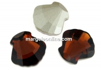 Swarovski, shell fancy, smoked topaz, 14mm - x1