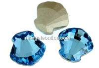 Swarovski, shell fancy, aquamarine, 14mm - x1