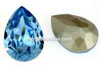 Swarovski drop fancy, aquamarine, 18x13mm - x1