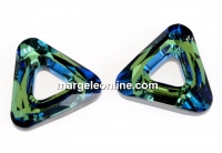 Swarovski, triangle pendant, bermuda blue, 14mm - x1