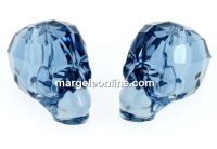 Swarovski, skull bead, denim blue, 15x13mm - x1