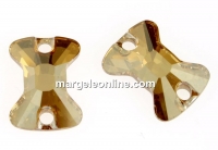 Swarovski, bowtie link, golden shadow, 12x8.5mm - x1