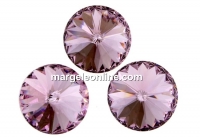 Swarovski, rivoli, light amethyst, 12mm - x2