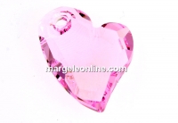 Swarovski, heart pendant, Devoted 2 U, rosaline, 17mm - x1