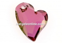 Swarovski, heart pendant, Devoted 2 U, lilac shadow, 17mm - x1