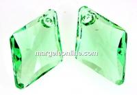 Swarovski, rhombus pendant, chrysolite, 14mm - x1