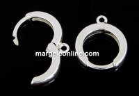 Earring findings, 925 silver, 14.5mm - x1pair