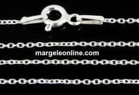 Chain, jump rings, oval 925 silver, 50cm - x1