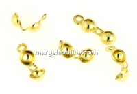 Clasp for cord ends, gold-plated 925 silver - x2