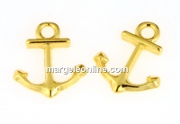 Pendant, anchor, gold-plated 925 silver, 12.5mm - x1