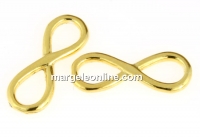 Link, infinity, gold-plated 925 silver, 18mm - x1