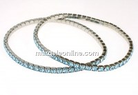 1088 Swarovski aquamarine bracelet, rhodium plated, 18cm - x1