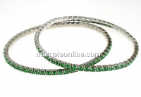 1088 Swarovski dark green moss bracelet, rhodium plated, 18cm - x1