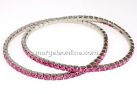 1088 Swarovski rose bracelet, rhodium plated, 18cm - x1