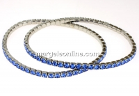 1088 Swarovski sapphire bracelet, rhodium plated, 18cm - x1