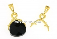 Pendant bail, gold-plated 925 silver, 24mm - x1