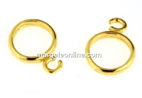 Extension system for pendants,  gold-plated 925 silver, 15.5x11.5mm - x1