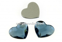 Swarovski, heart cabochon, denim blue, 10mm - x1