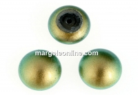 Swarovski, crystal pearl cabochon, iridescent green, 8mm - x2