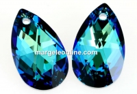 Swarovski, drop pendant, bermuda blue, 28mm - x1