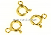 Round clasp, gold-plated 925 silver, 7mm - x2