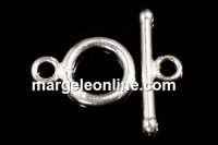 Toggle clasp, rotund 925 silver, 17mm - x1