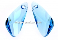 Swarovski, wing pendant, aquamarine, 23mm - x1