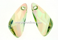 Swarovski, wing pendant, luminous green, 23mm - x1