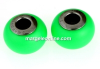 Swarovski, becharmed crystal, neon green pearl, 14mm - x1