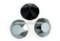 Swarovski, chaton SS39, jet hematite, 8mm - x2