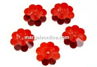 Swarovski, marguerite flower, red magma, 10mm - x4