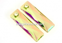 Swarovski, Queen baguette pendant, luminous green, 25mm - x1