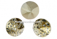 Swarovski, pointed chaton SS39, gold patina, 8mm - x2