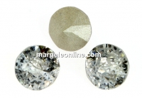 Swarovski, pointed chaton SS39, silver patina, 8mm - x2