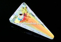 Swarovski, spike pendant, aurora borealis, 39mm - x1