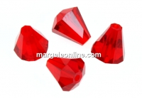 Swarovski, cone bead, jet, light siam, 6.6x6mm - x1