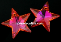 Swarovski, star pendant, astral pink, 20mm - x1