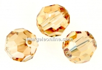 Swarovski, faceted round bead, golden shadow, 12mm - x1