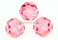 Swarovski, faceted round bead, light rose, 12mm - x1