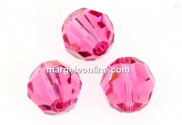 Swarovski, faceted round bead, rose, 8mm - x2