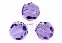 Swarovski, faceted round bead, tanzanite, 8mm - x2