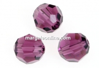 Swarovski, faceted round bead, amethyst, 8mm - x2