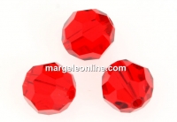 Swarovski, faceted round bead, light siam, 8mm - x2