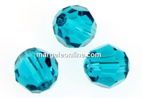 Swarovski, faceted round bead, blue zircon, 8mm - x2