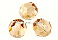 Swarovski, faceted round bead, golden shadow, 8mm - x2