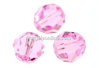 Swarovski, faceted round bead, rosaline, 8mm - x2